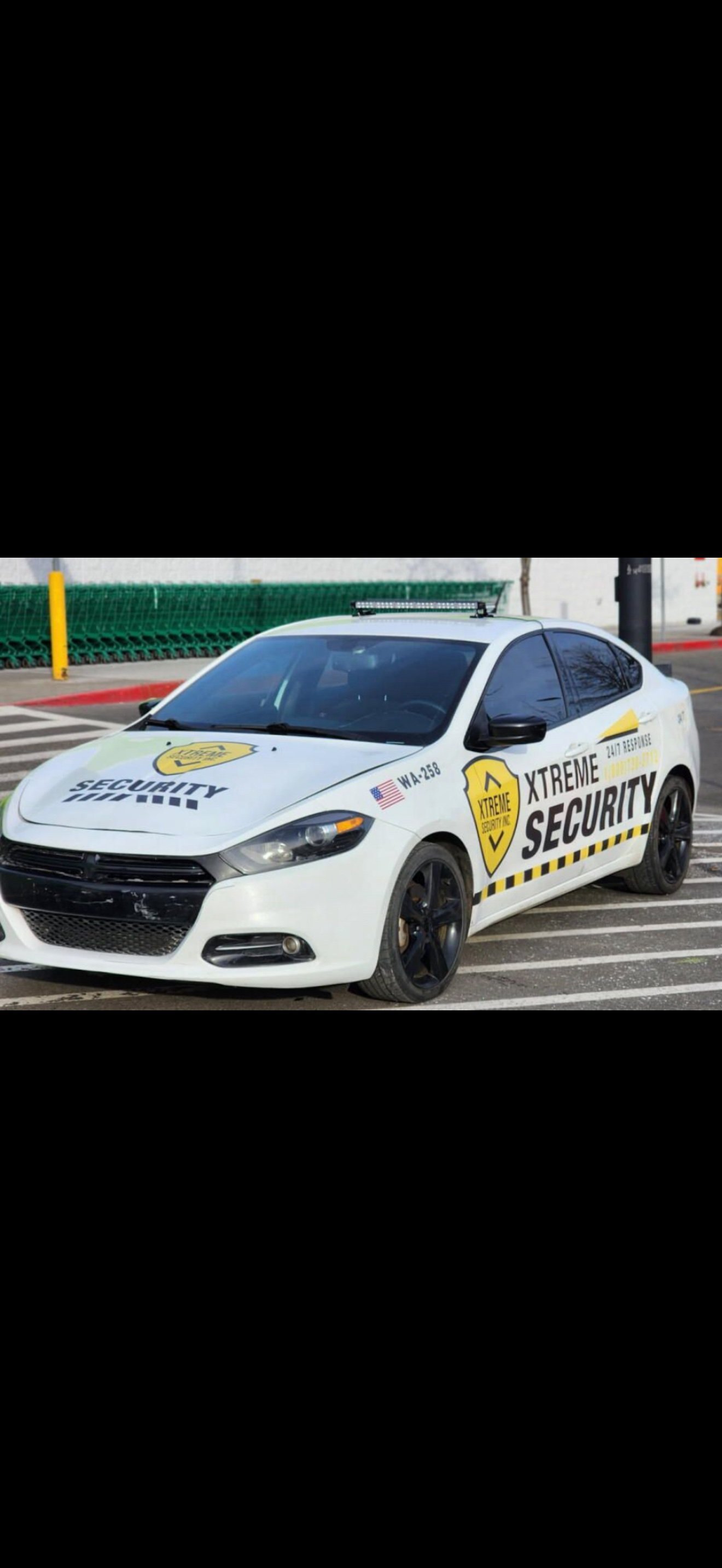 Xtreme Security patrol car on daytime post