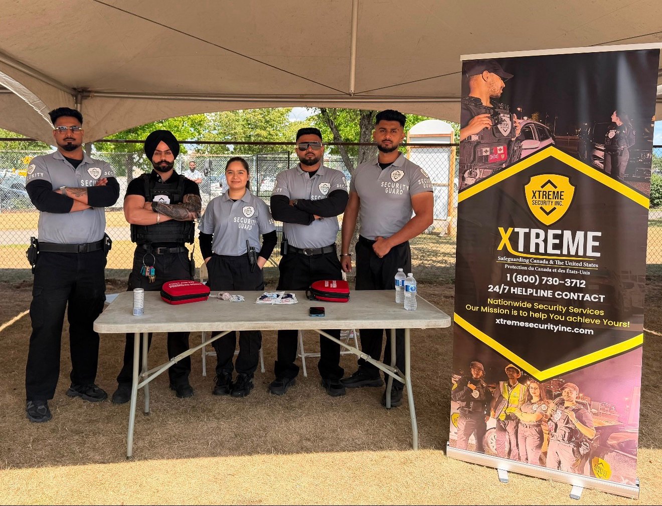 Xtreme Security event team at outdoor community event