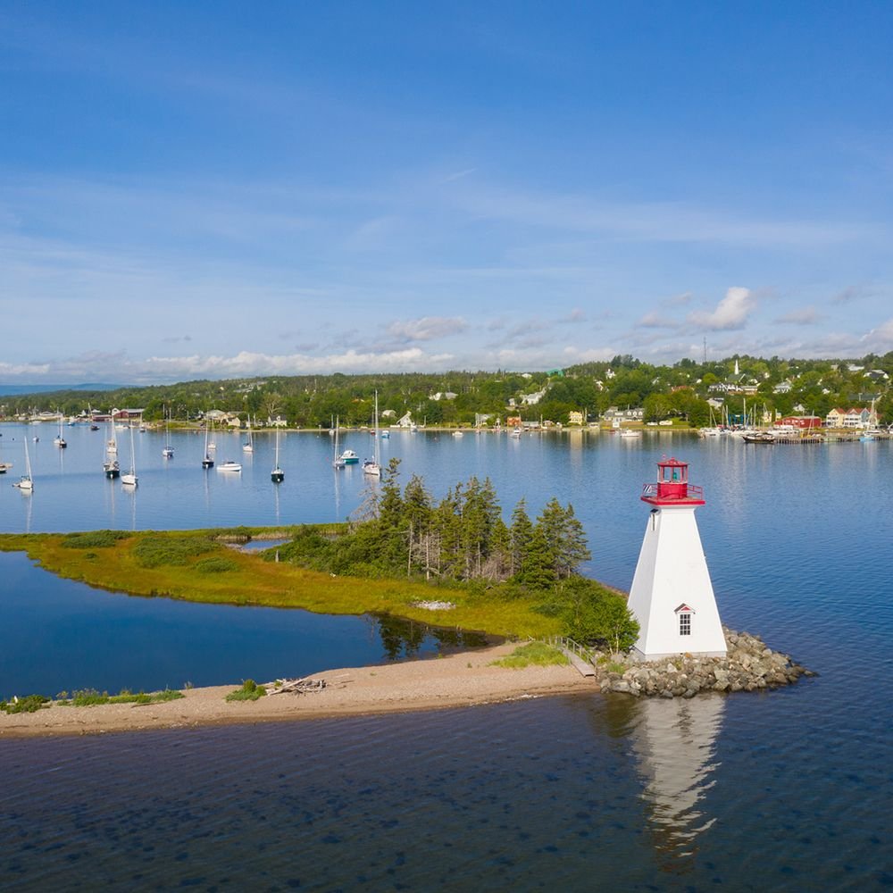 Baddeck Nova Scotia waterfront on Bras d'Or Lake