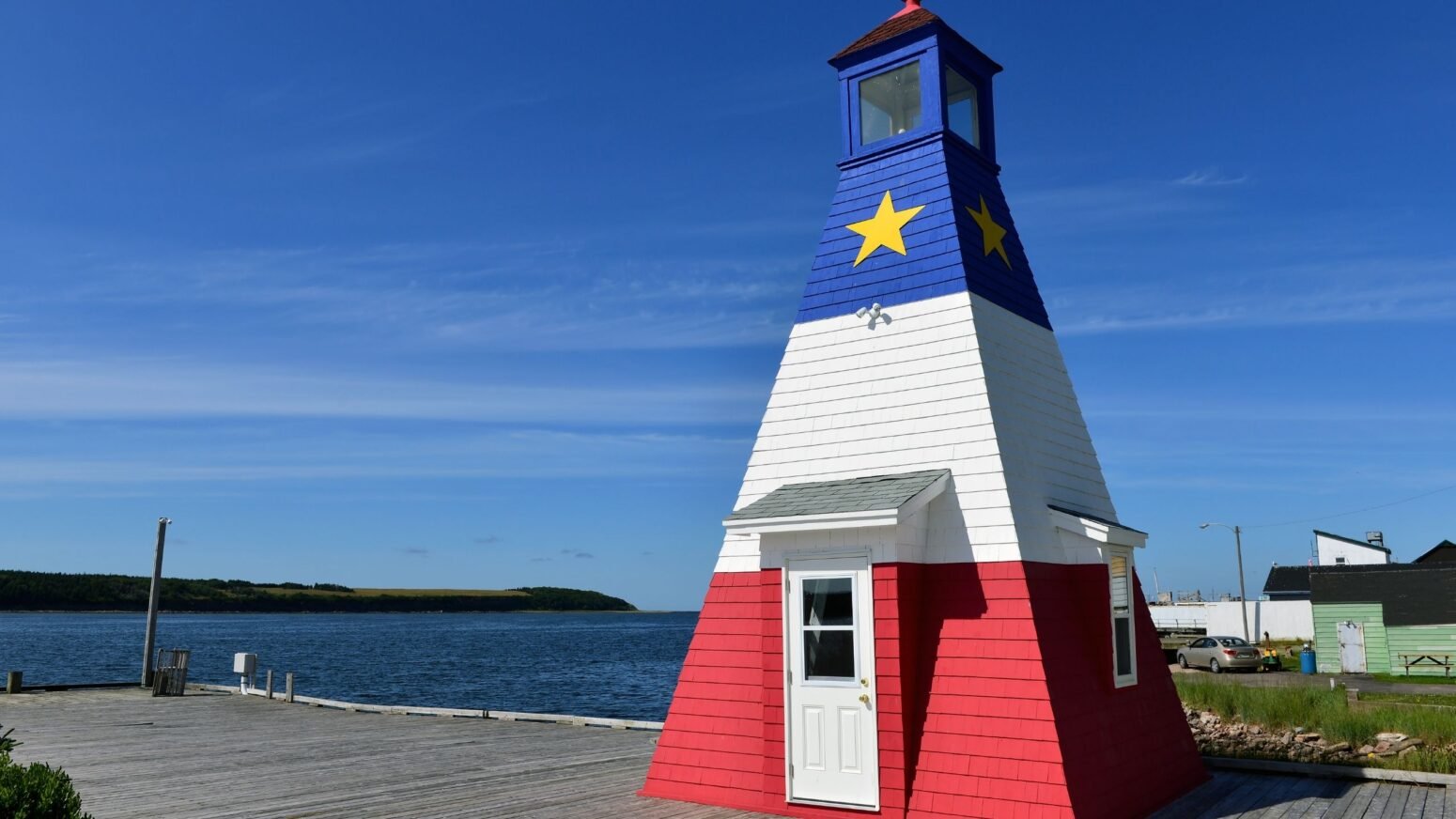 Cheticamp Nova Scotia harbour and Acadian fishing village