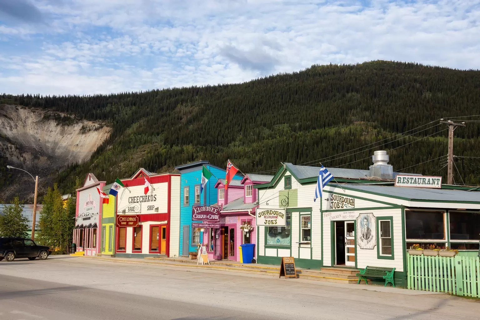 Dawson City Front Street boardwalks
