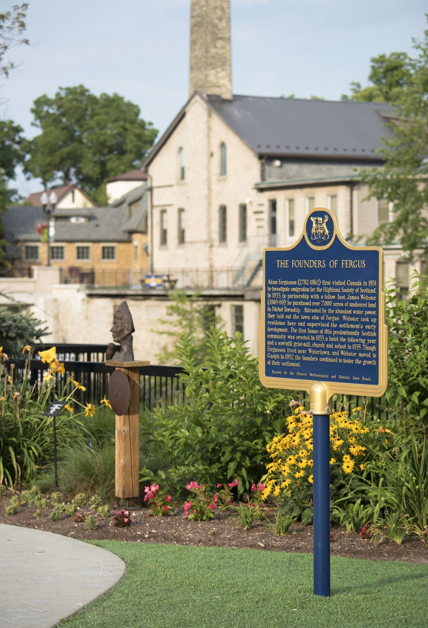 Fergus Grand River and limestone downtown