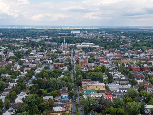 Joliette Quebec city aerial view