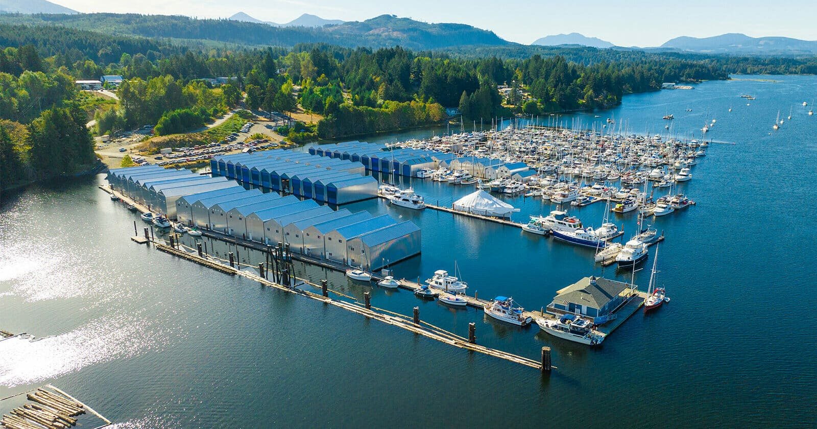 Ladysmith harbour and Transfer Beach on Vancouver Island