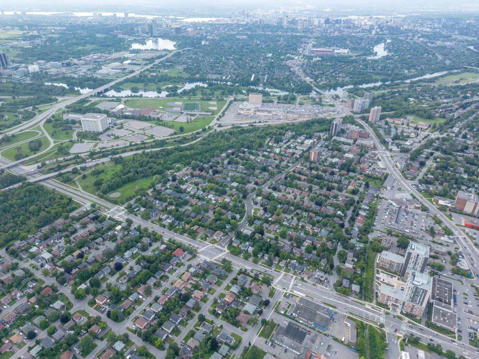 Nepean Ottawa aerial suburban view