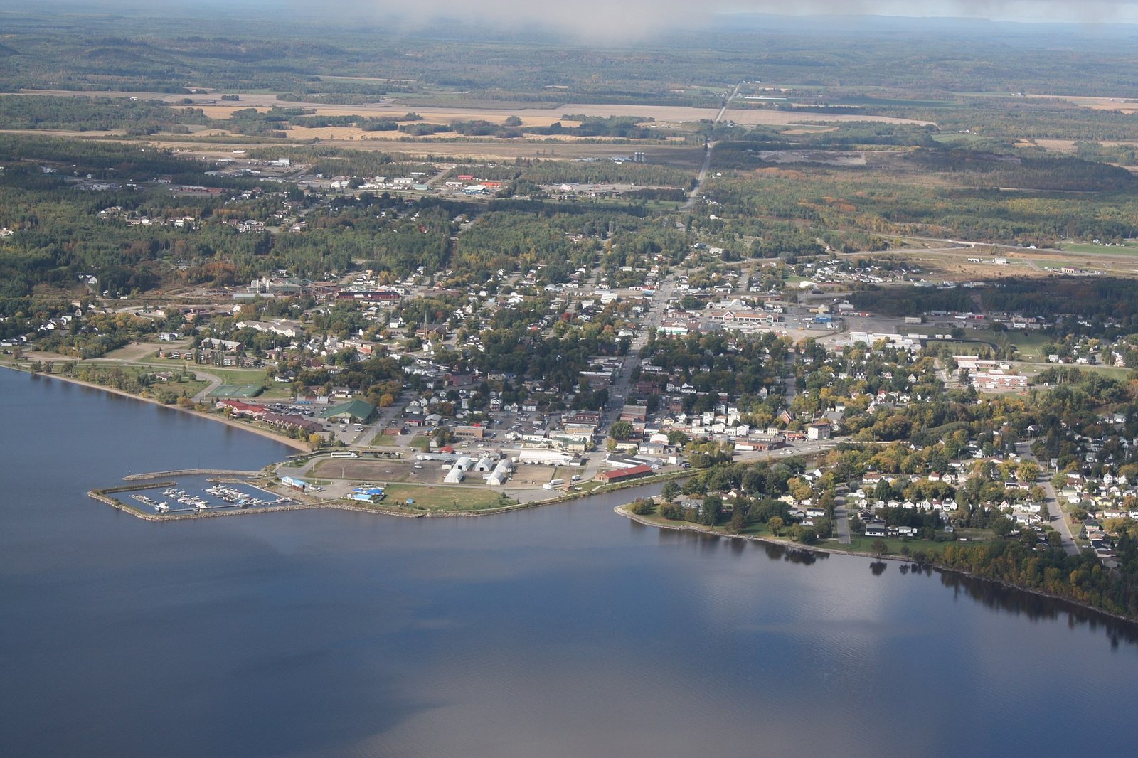 New Liskeard aerial on Lake Timiskaming