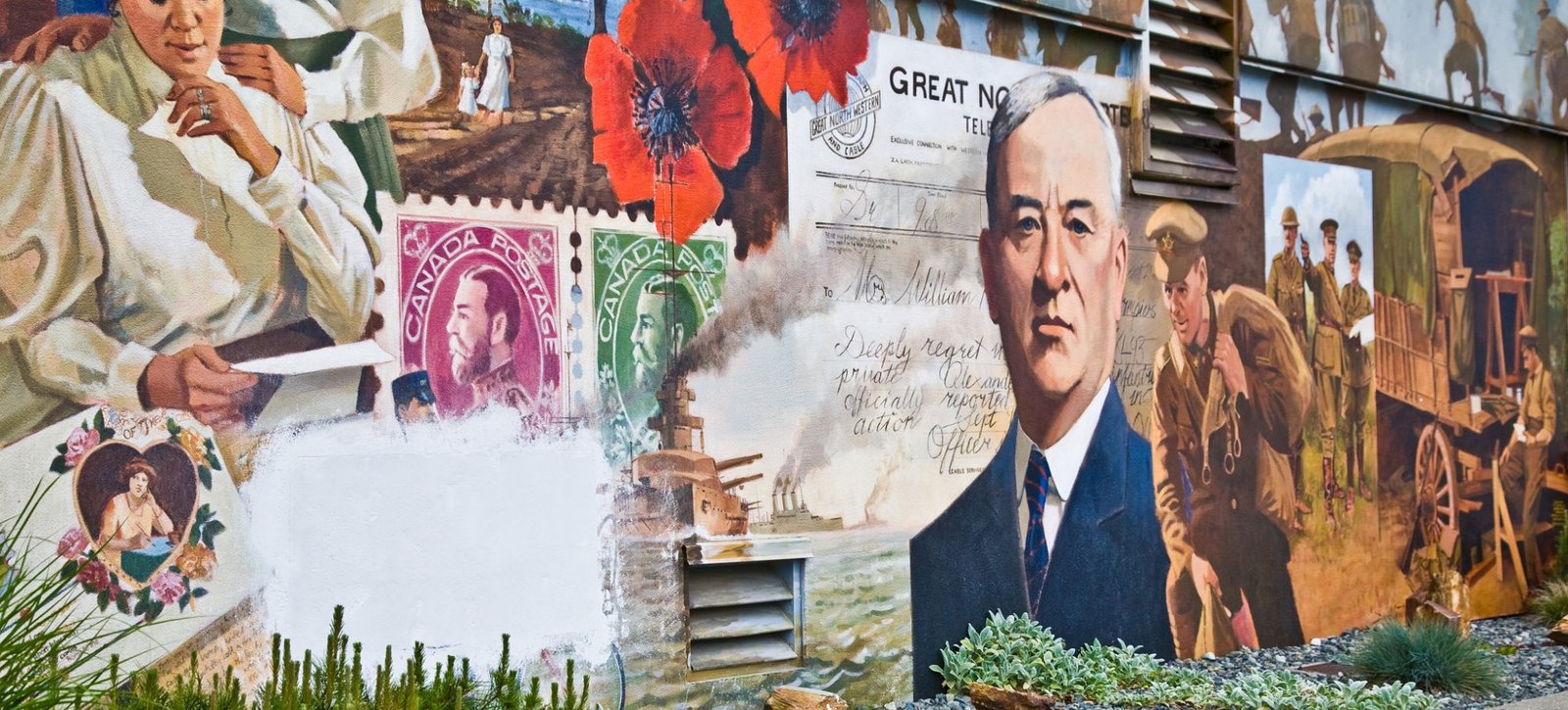 Chemainus murals in North Cowichan BC on Vancouver Island