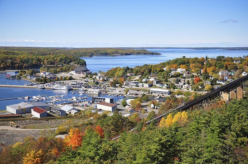 Parry Sound aerial on Georgian Bay