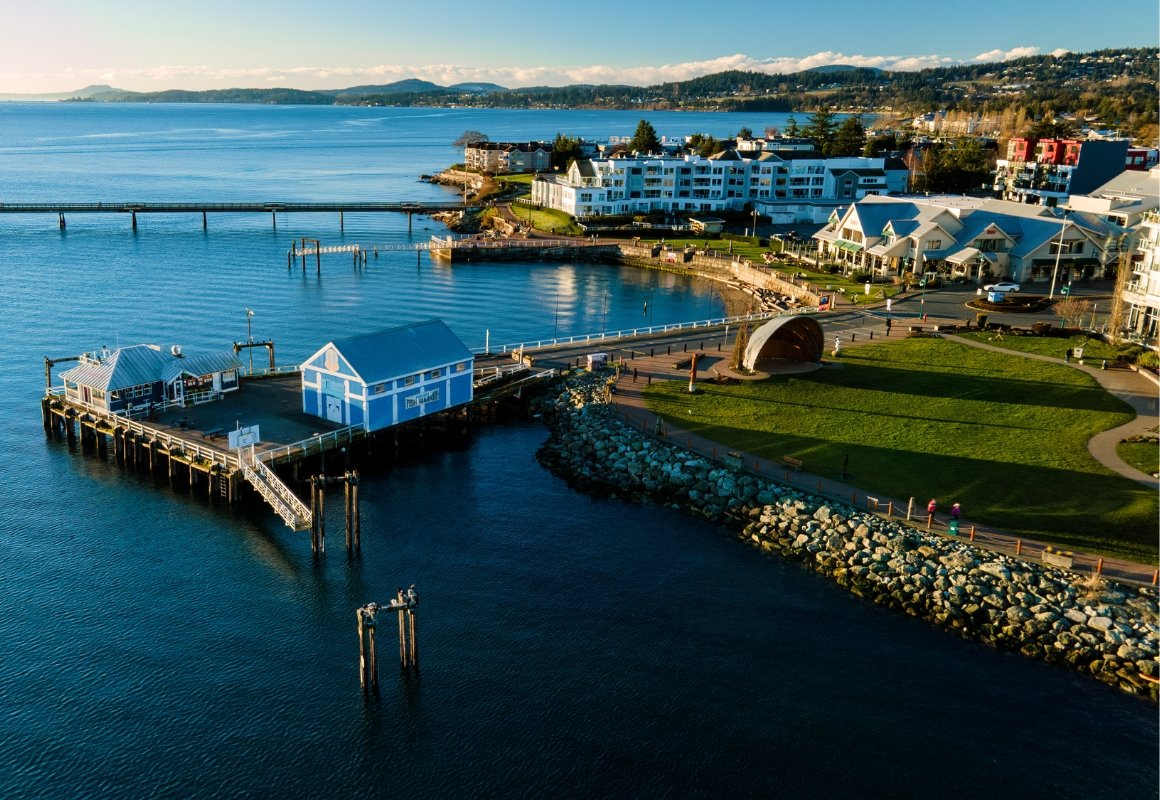 Sidney waterfront and Salish Sea shoreline