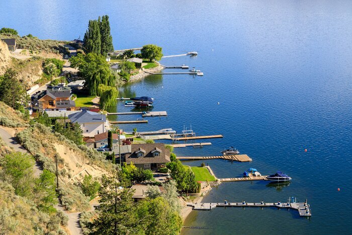 Summerland waterfront on Okanagan Lake with Giant's Head