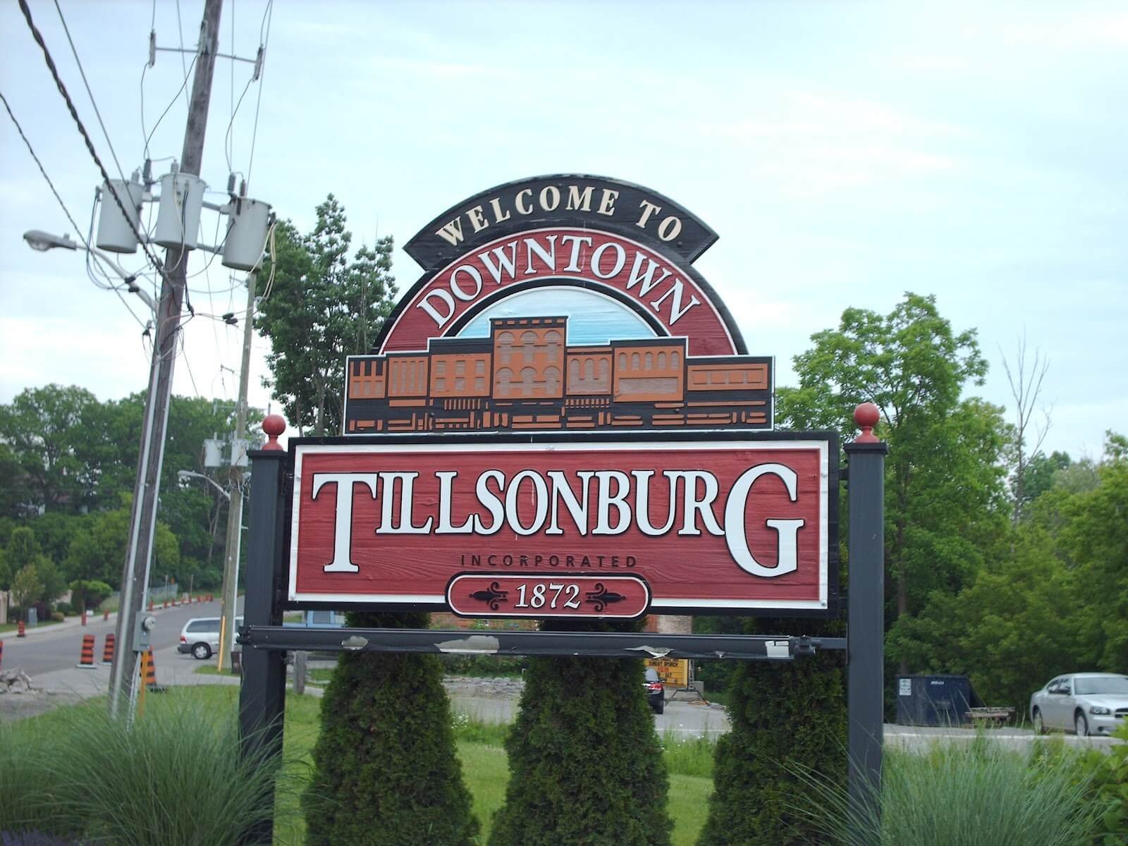 Welcome to Downtown Tillsonburg sign