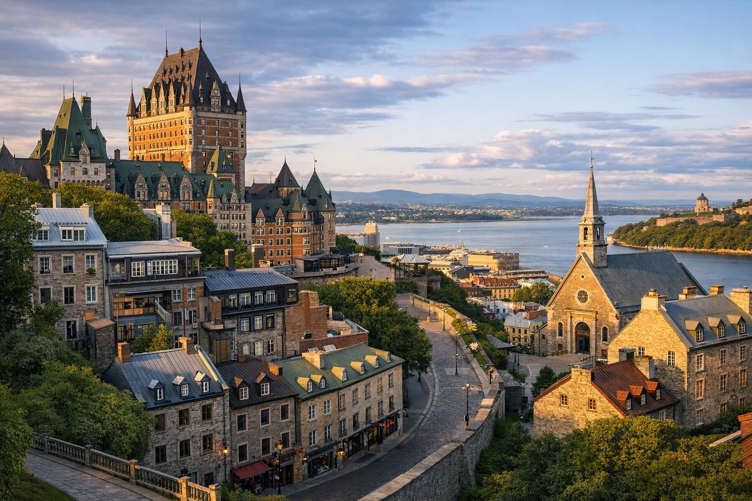 Eastern Townships cityscape where Xtreme Security provides bilingual security guard services in Sherbrooke